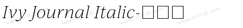 Ivy Journal Italic字体转换